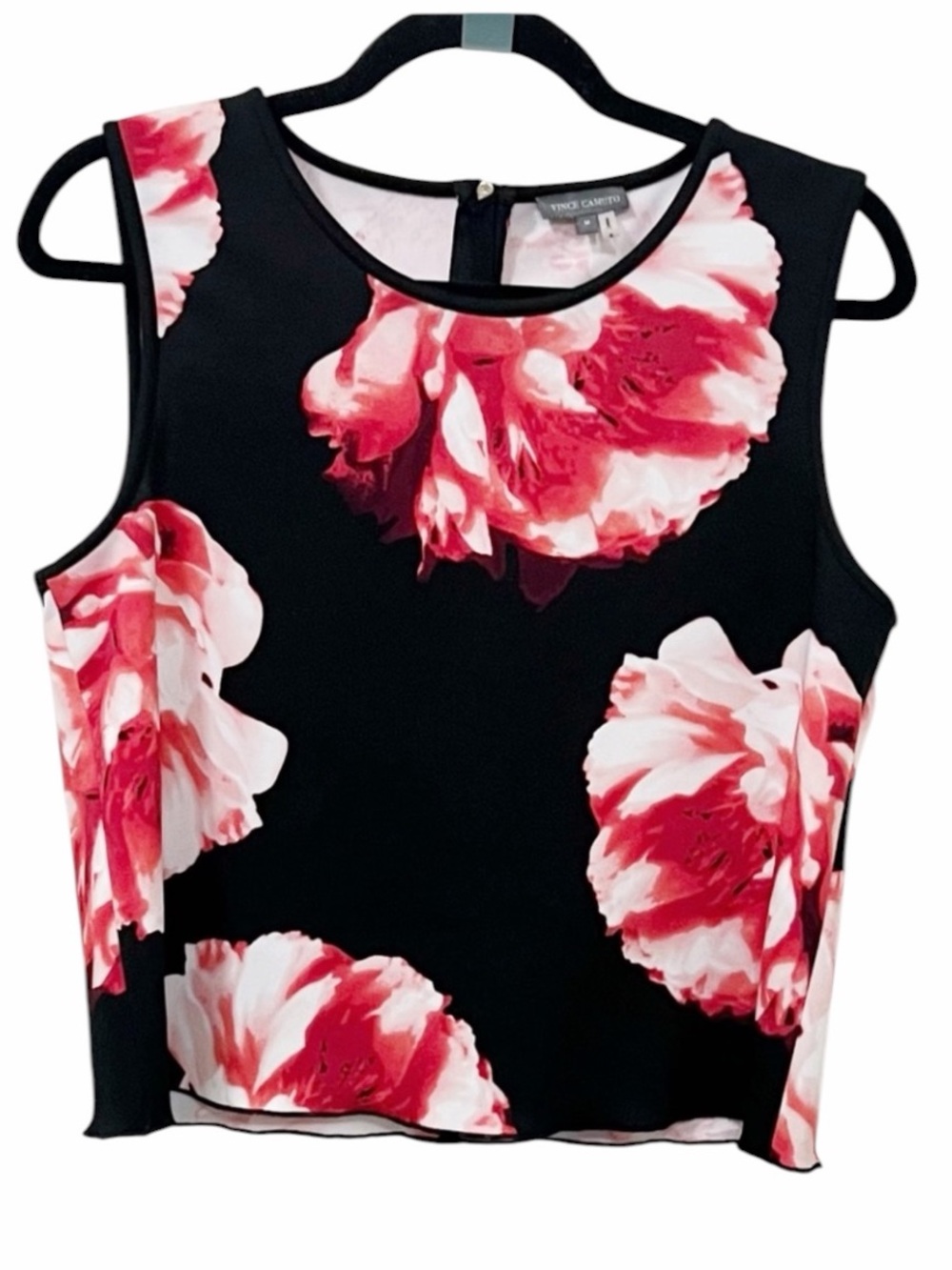 VINCE CAMUTO TOP SUNRISE MEDIUM FLORAL TOP SPANDEX